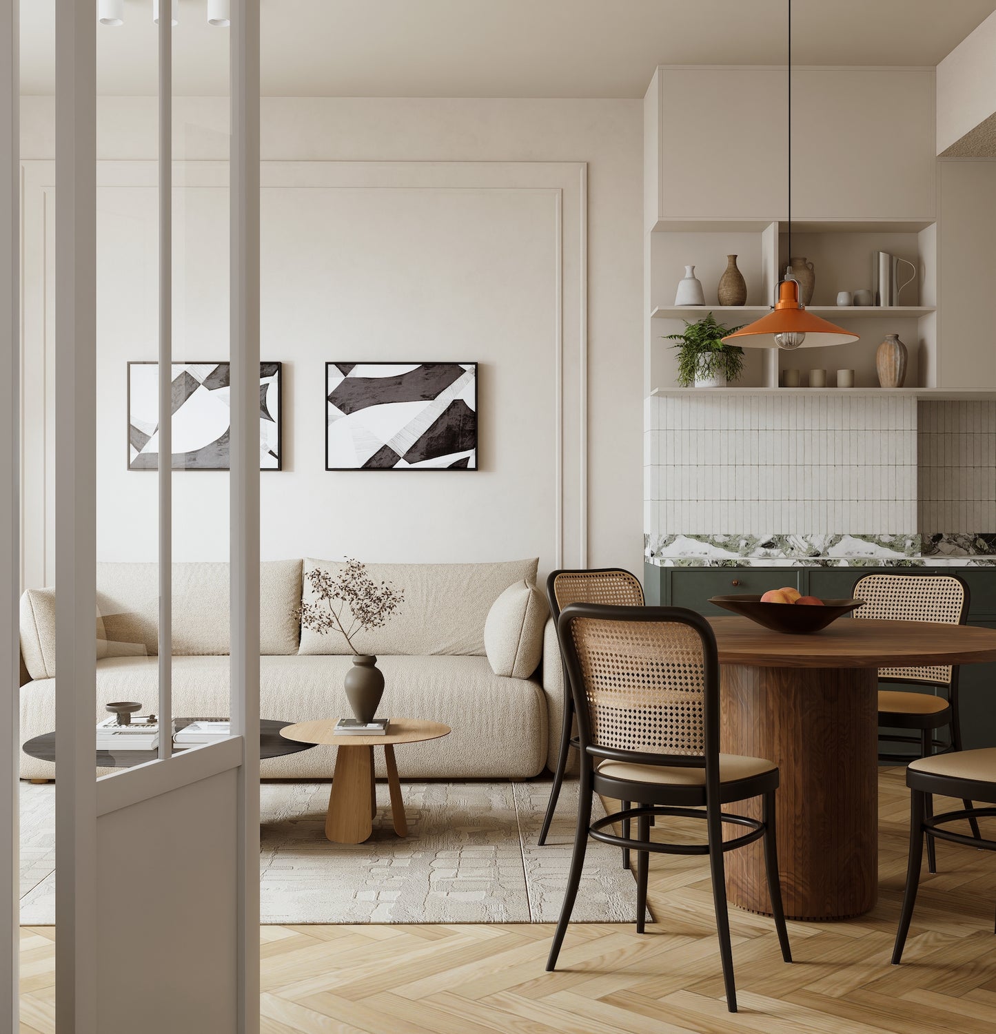 Prism Black- Fabric Wall art