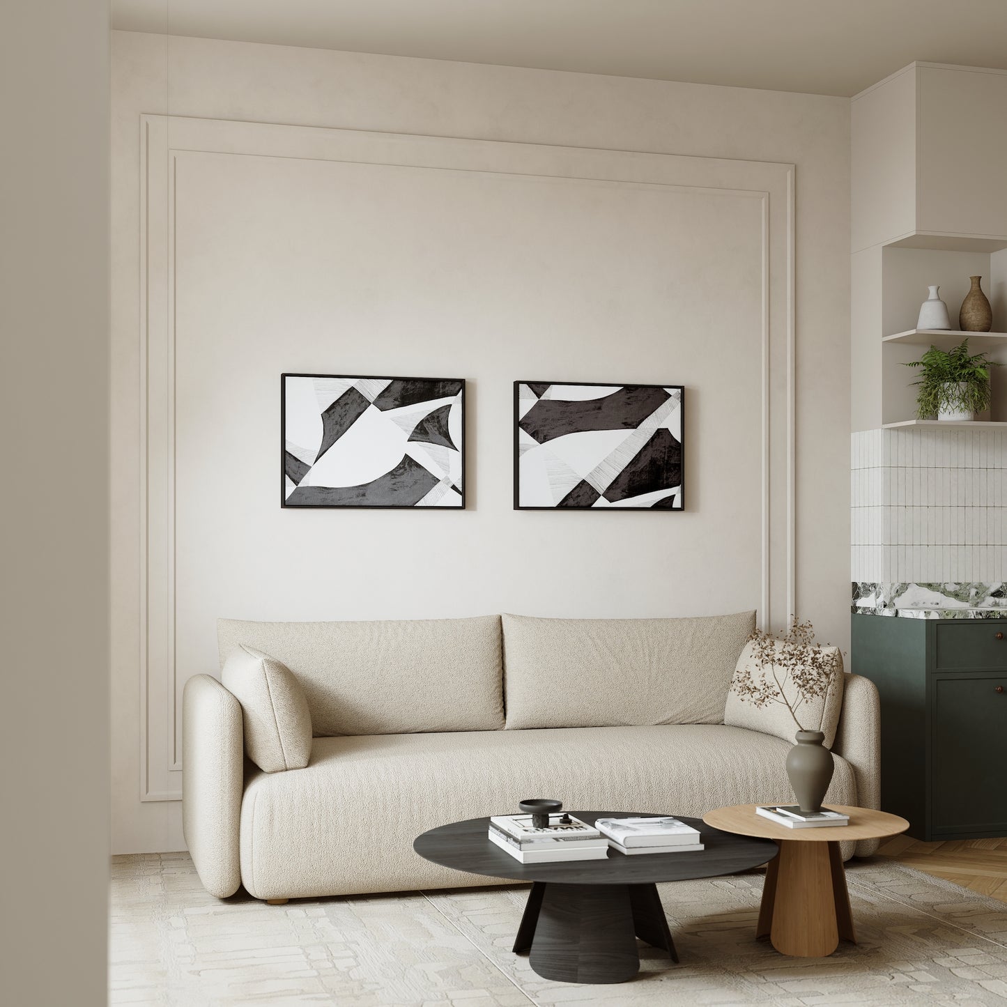 Prism Black- Fabric Wall art