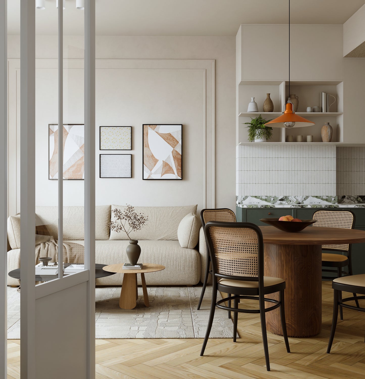 Prism Brown - Fabric Wall art