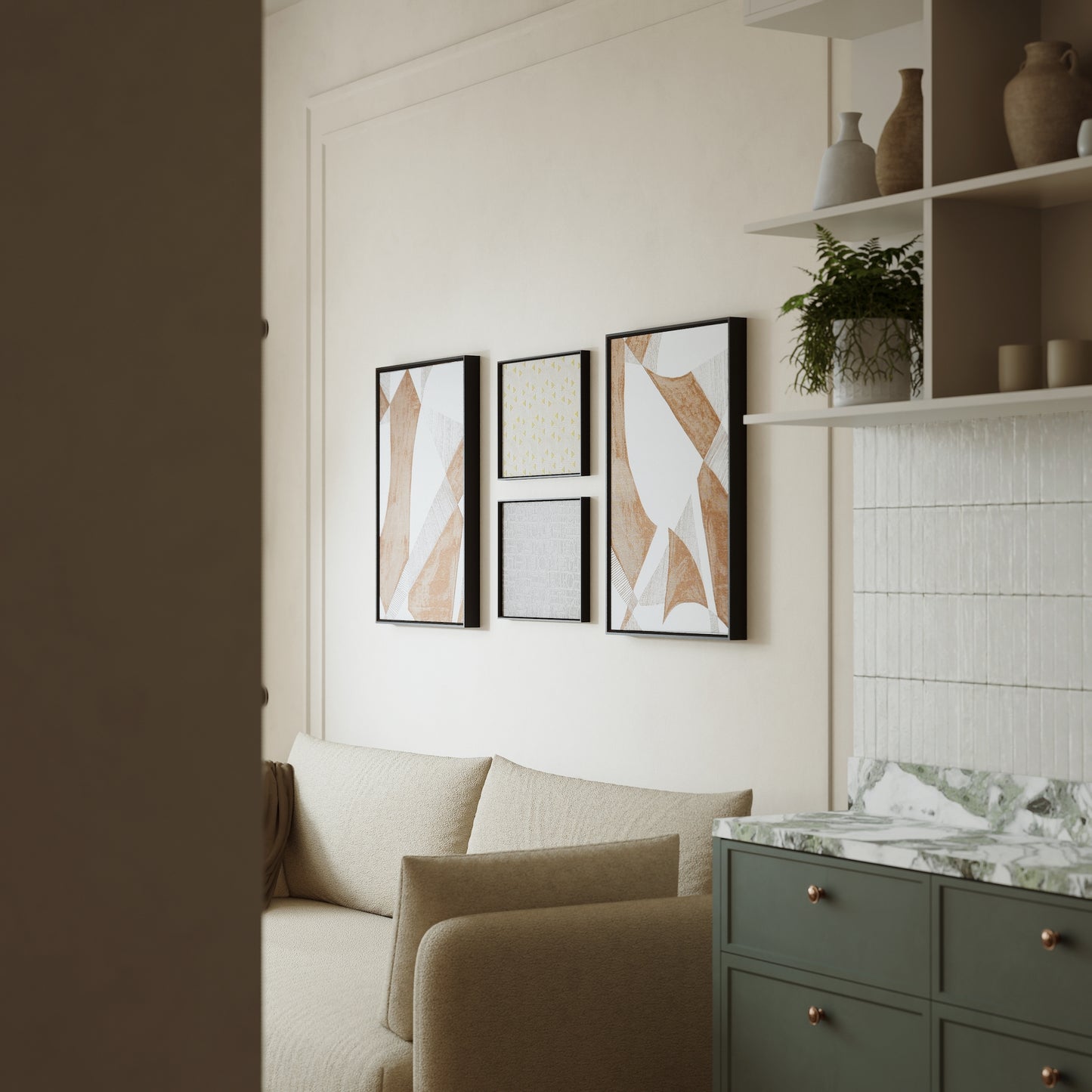 Prism Brown - Fabric Wall art