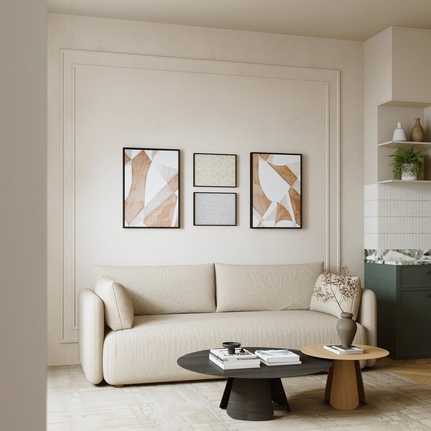 Prism Brown - Fabric Wall art