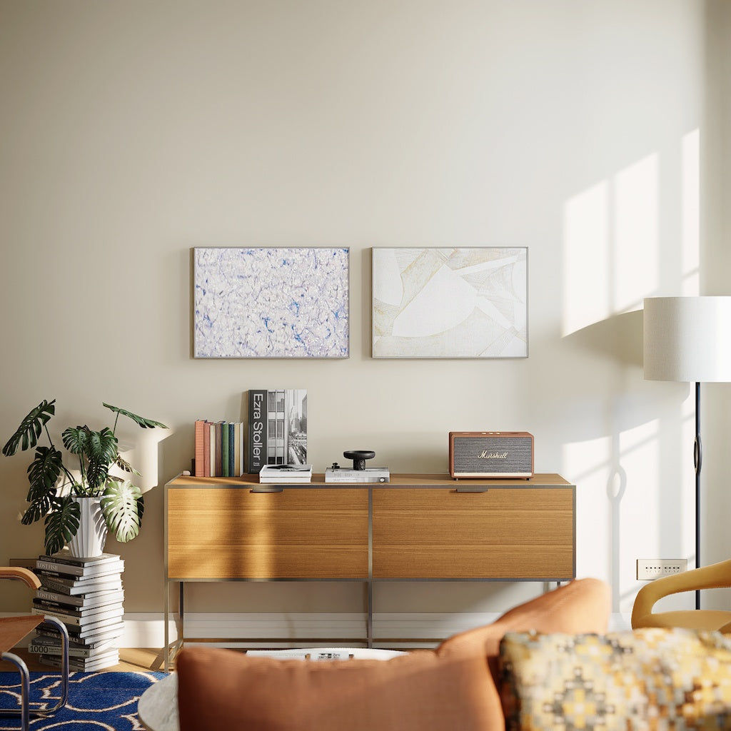 Prism White- Fabric Wall art