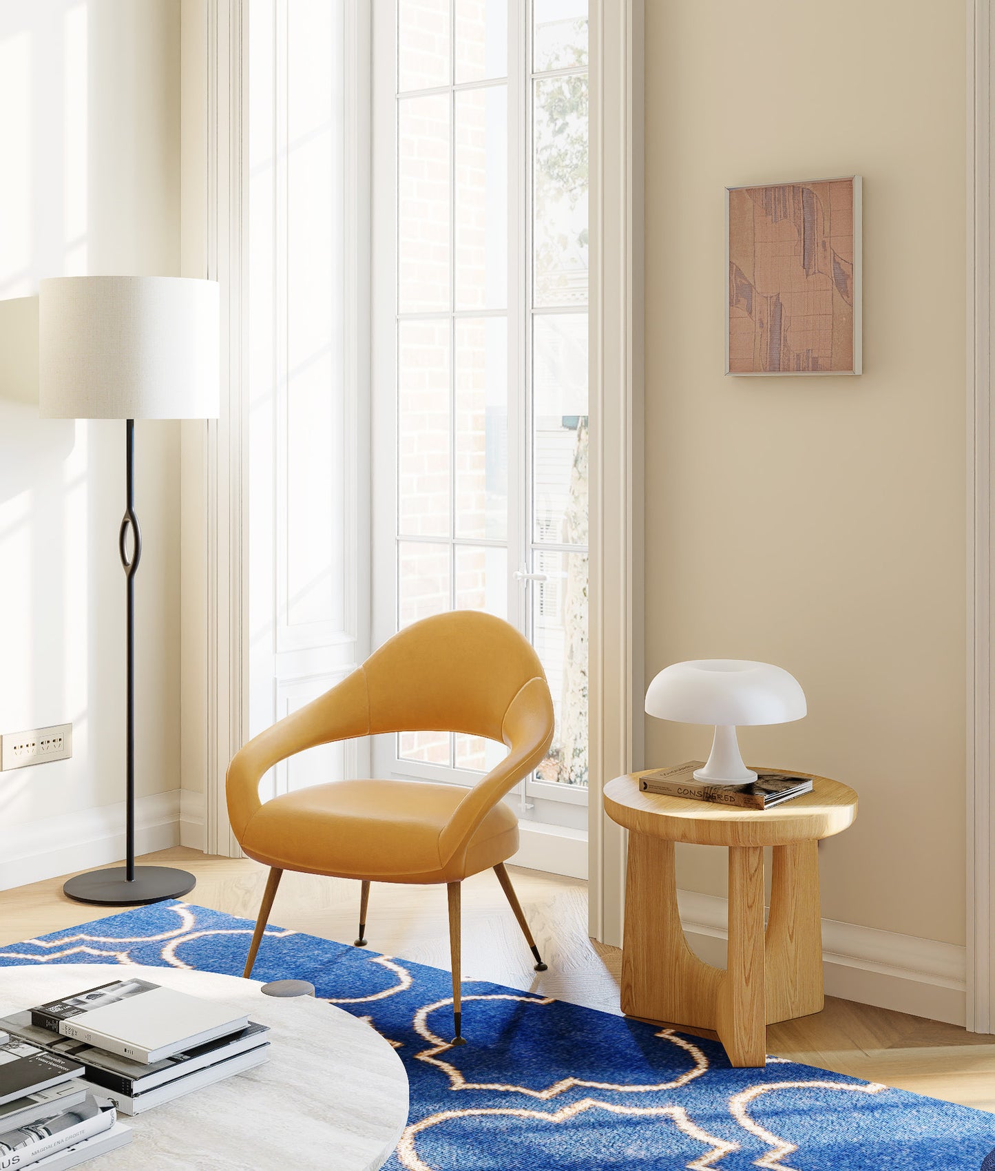 Palace Memory Mocha - Fabric Wall art