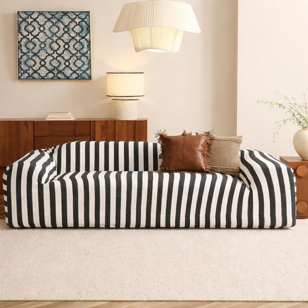 Sleek Stripe 360° Full-Cover Couch Cover