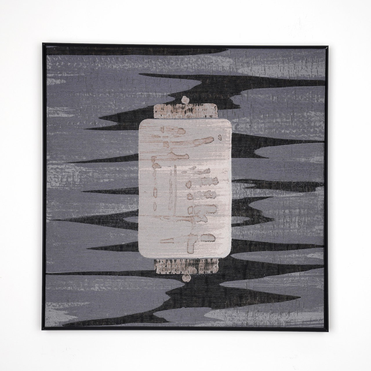 Lantern Dark Blue-Fabric Wall art