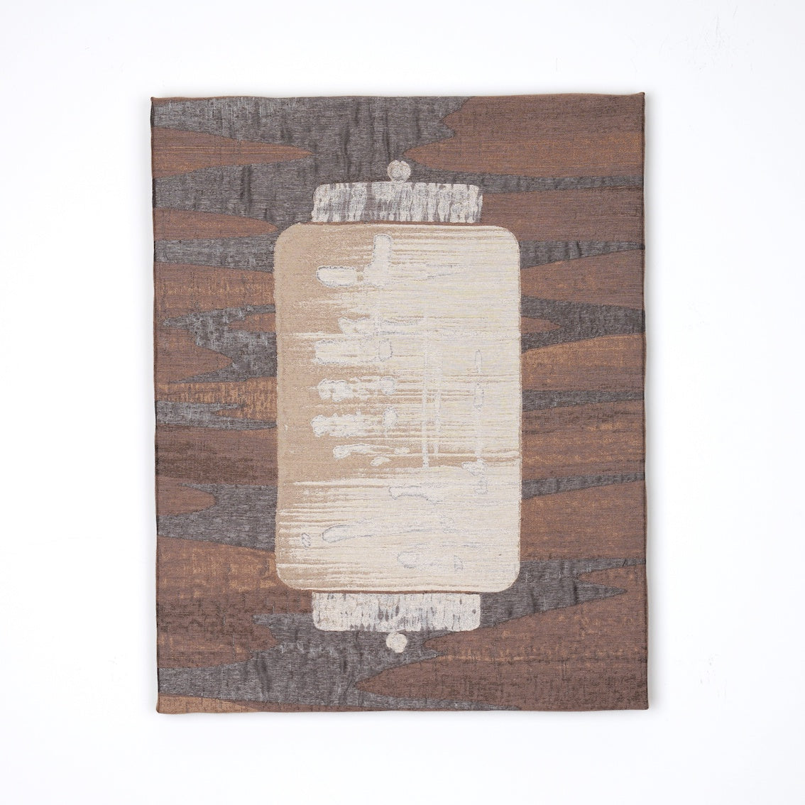 Lantern Dark Brown-Fabric Wall art