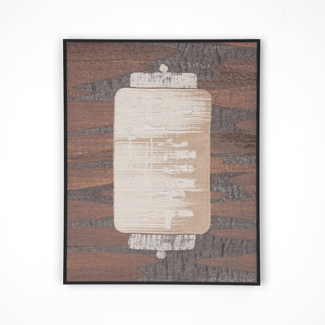 Lantern Dark Brown-Fabric Wall art