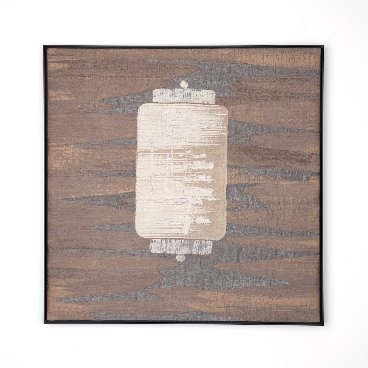 Lantern Dark Brown-Fabric Wall art