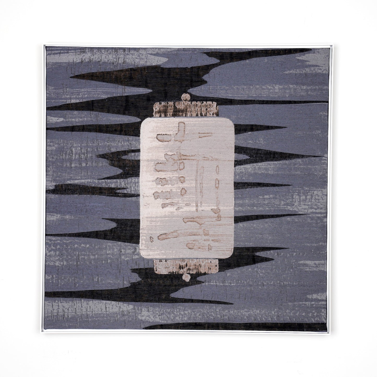 Lantern Dark Blue-Fabric Wall art
