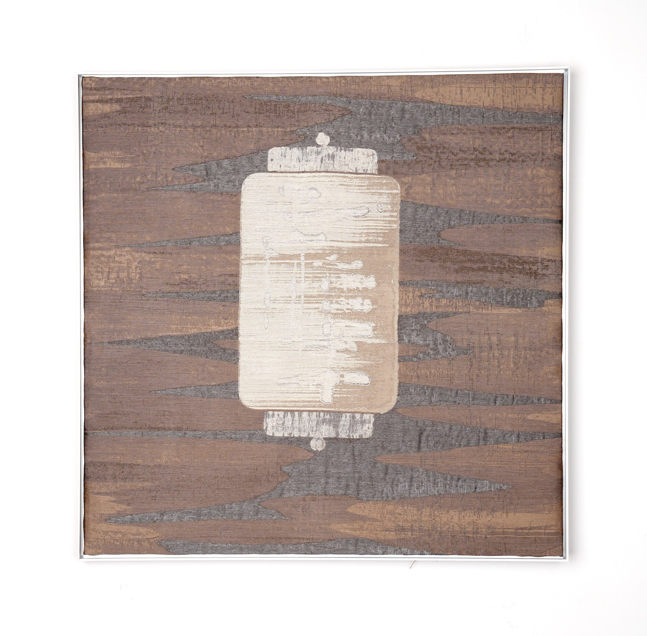 Lantern Dark Brown-Fabric Wall art
