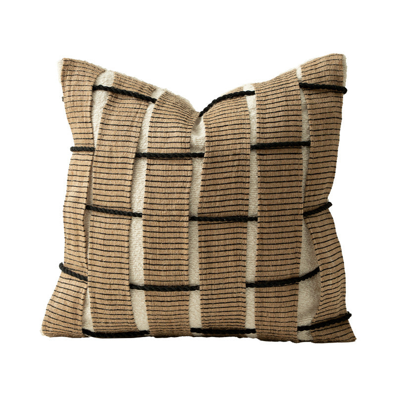 Natural Jute Stripe Cushion Cover