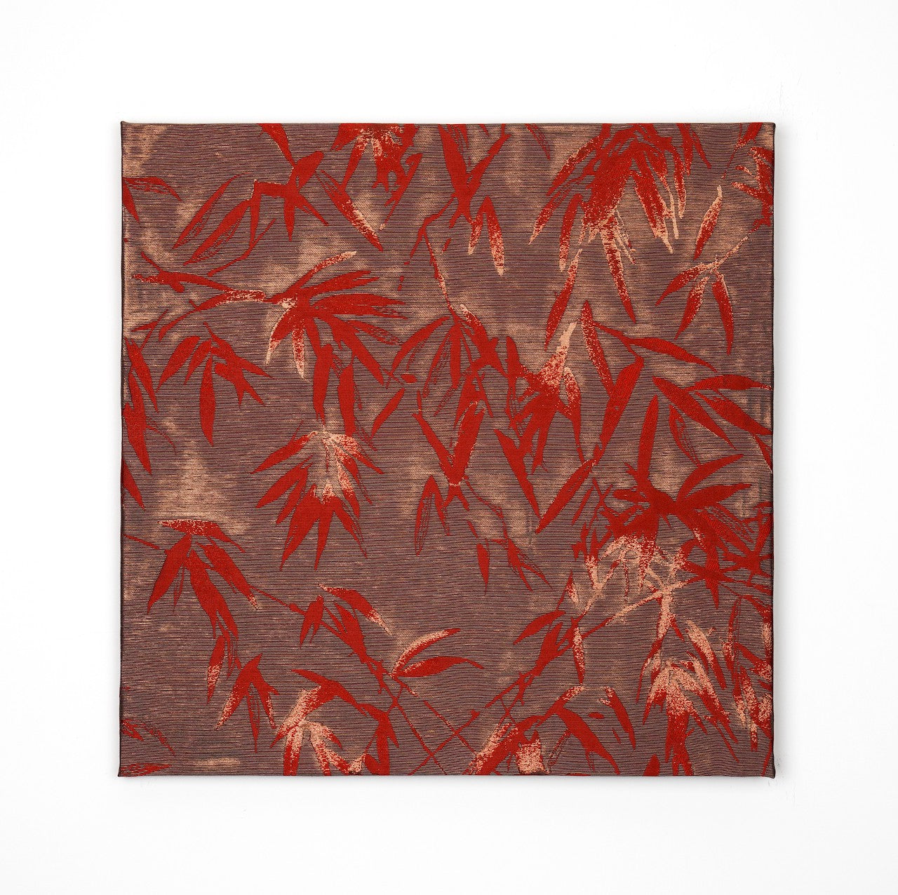 Bamboo In Gold Red-Fabric Wall art