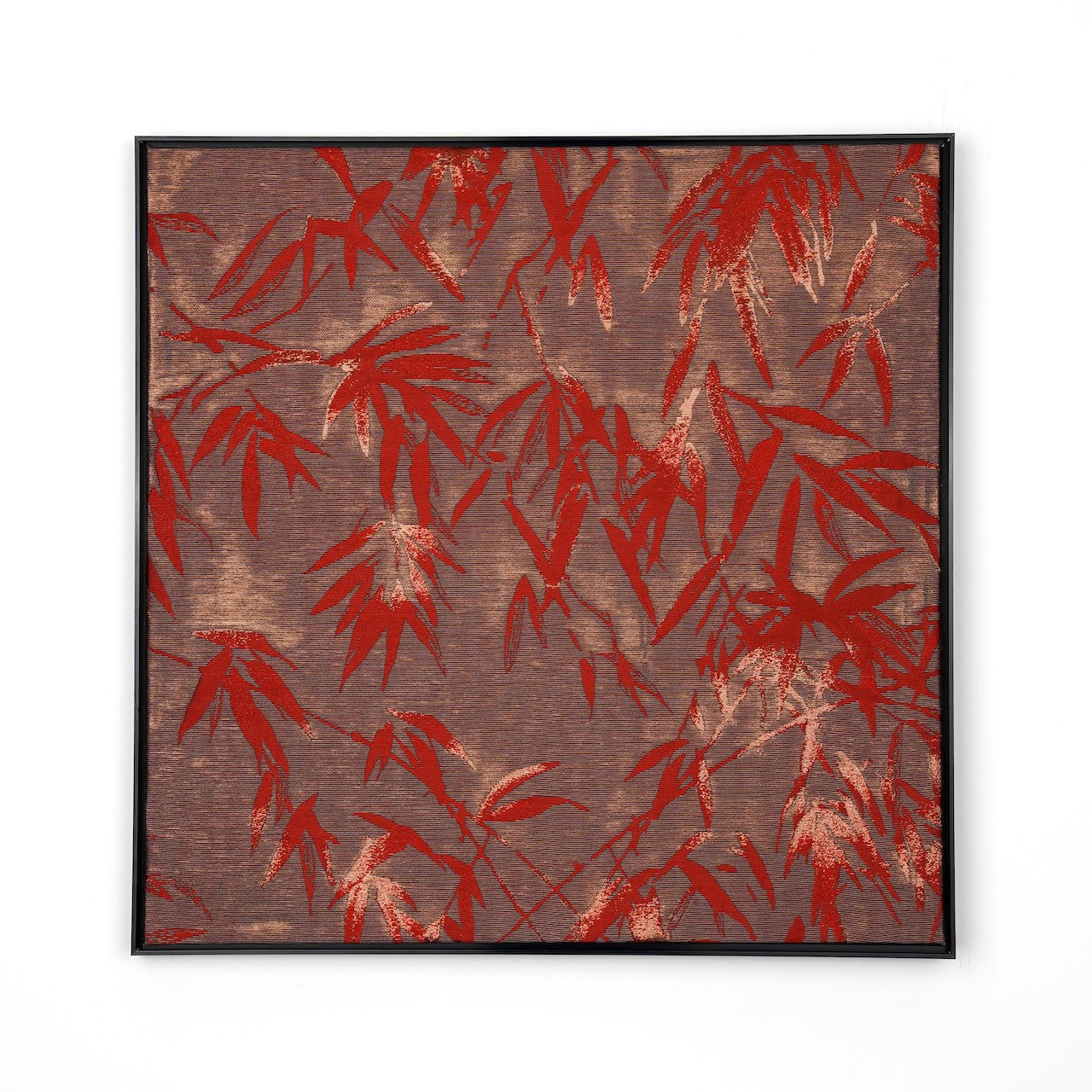 Bamboo In Gold Red-Fabric Wall art