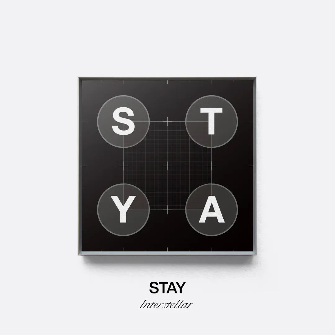 STAY Typography Art Print - Minimalist Black Wall Poster | Bauhaus Design