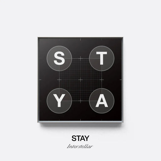 STAY Typography Art Print - Minimalist Black Wall Poster | Bauhaus Design