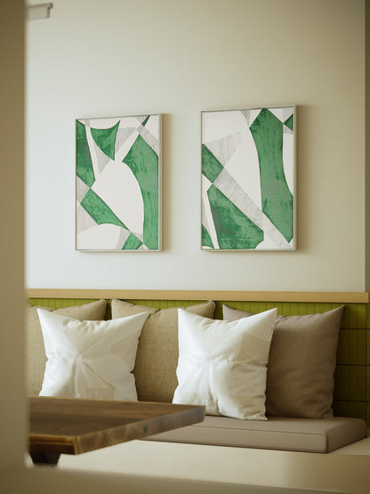 Prism Green - Fabric Wall art