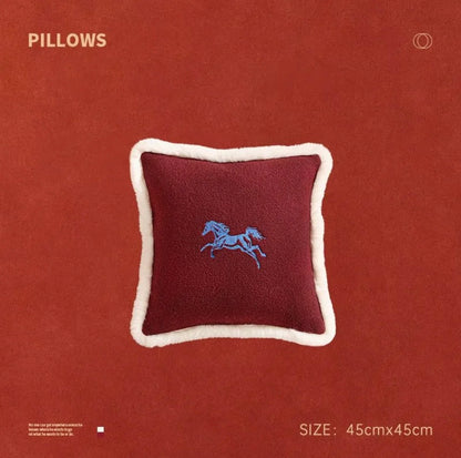 Embroidered Yuhua Velvet Cushion Collection