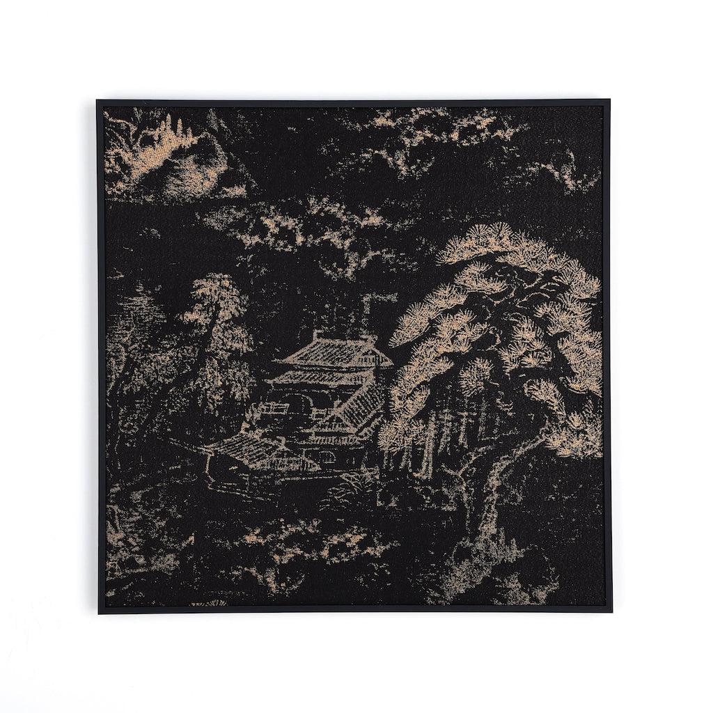 Pine Forest Black - Fabric Wall art