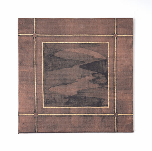 Golden Frame Dark Brown - Fabric Wall art
