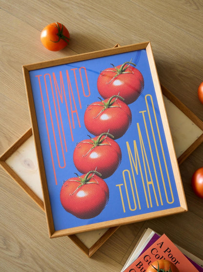 Pop Tomato - Bauhaus Mid-Century Inspired  Framed Print