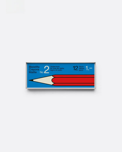 Bauhaus Rhythm — Red Pencil Framed Print