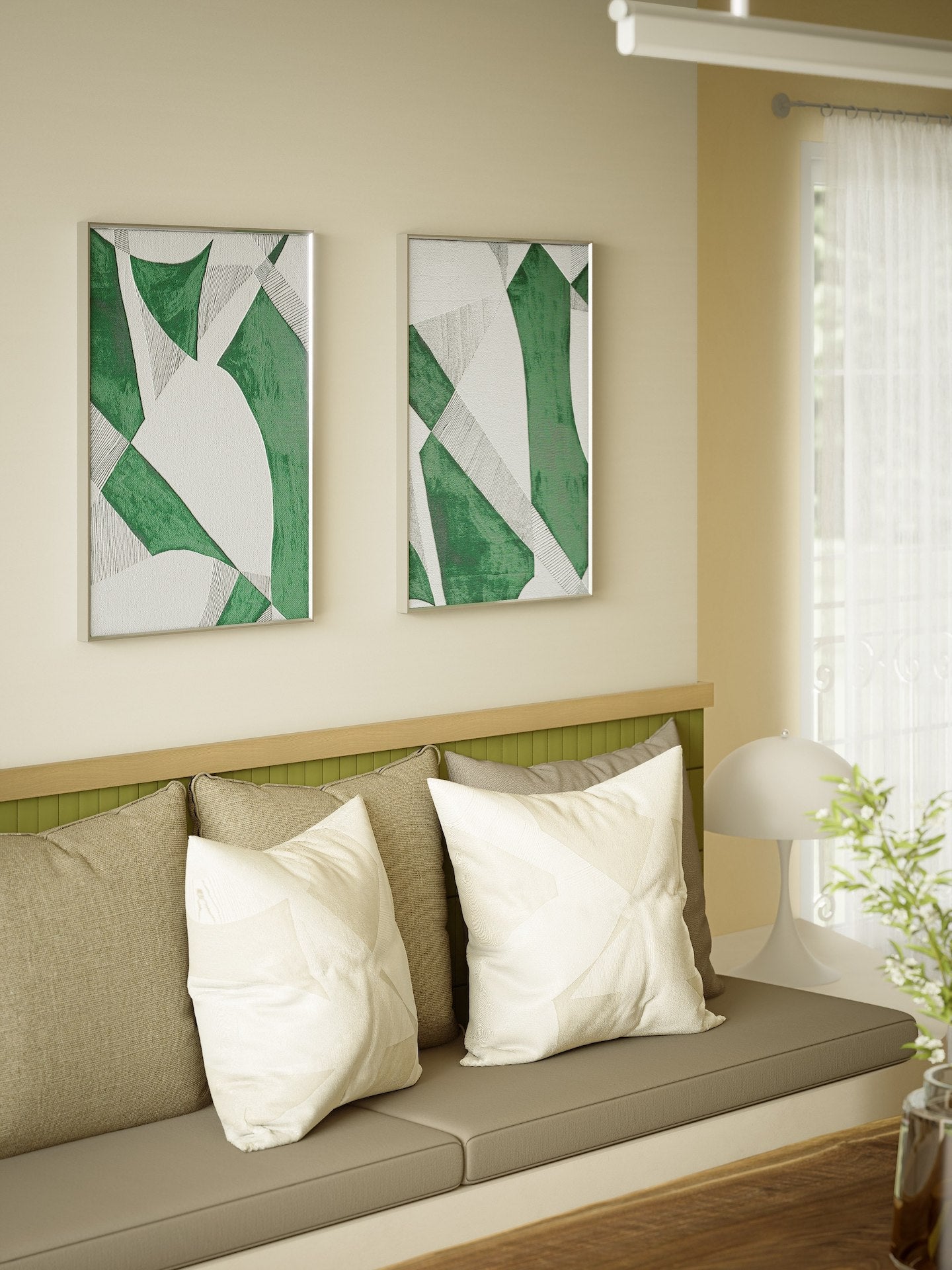 Prism Green - Fabric Wall art