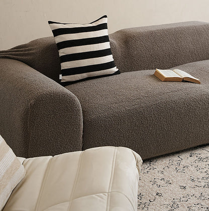 Plush Bouclé Couch Cover – 360° Stretch, Pet-Friendly & Washable