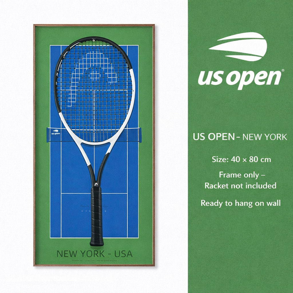 Grand Slam-Inspired Tennis Wall Display