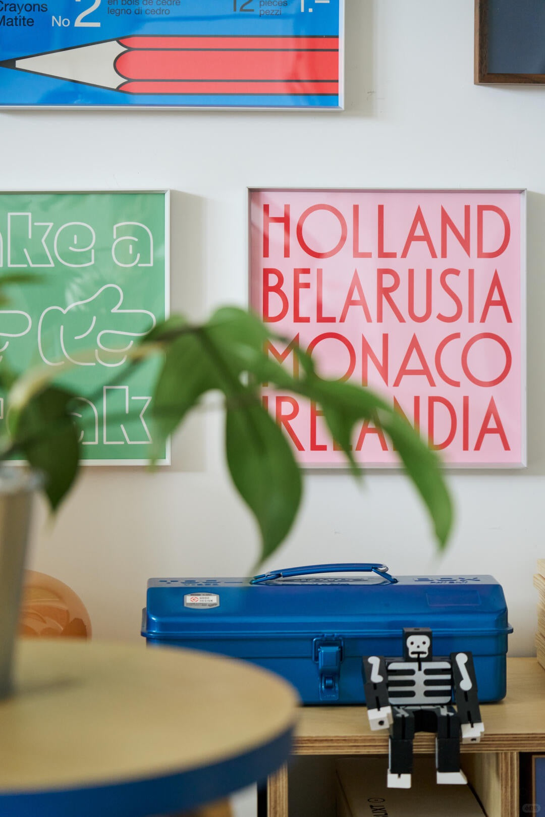 Pink Nations – Framed Typography Print