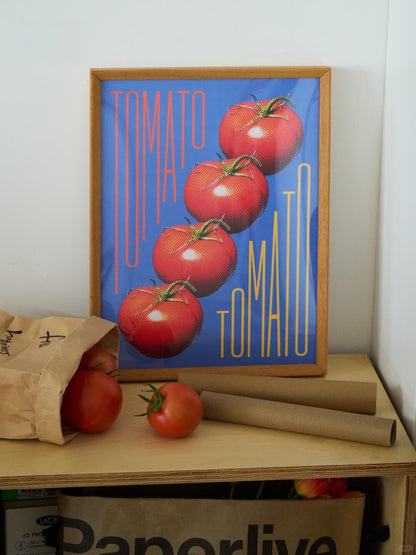 Pop Tomato - Bauhaus Mid-Century Inspired  Framed Print