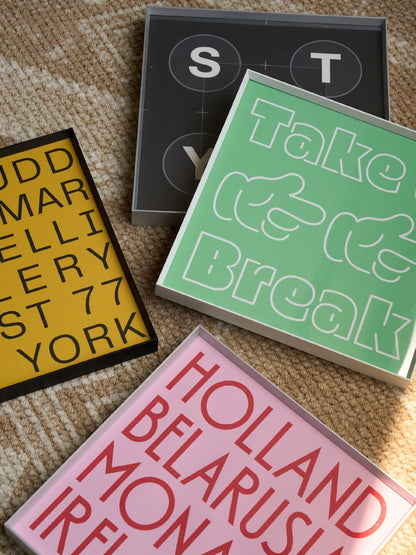 Green Bauhaus Art Print - Abstract Typography Wall Poster | Modern Decor