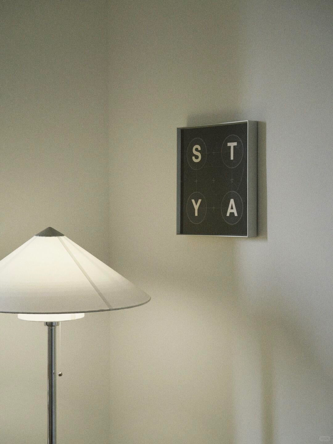 STAY Typography Art Print - Minimalist Black Wall Poster | Bauhaus Design