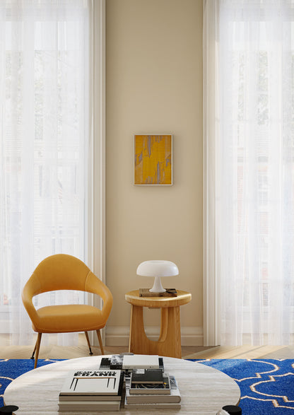 Palace Memory Amber yellow - Fabric Wall art