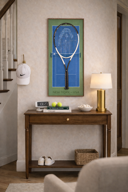 Grand Slam-Inspired Tennis Wall Display