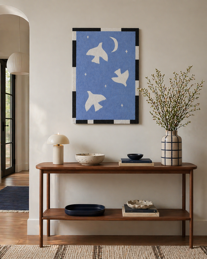 Moonlit Doves Soft Wall Art