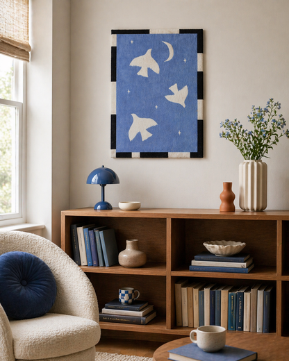 Moonlit Doves Soft Wall Art