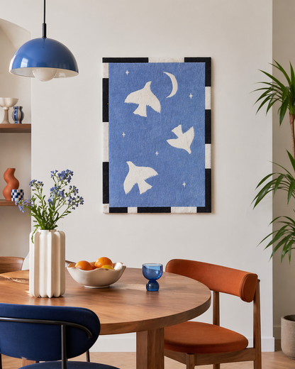 Moonlit Doves Soft Wall Art