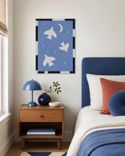 Moonlit Doves Soft Wall Art