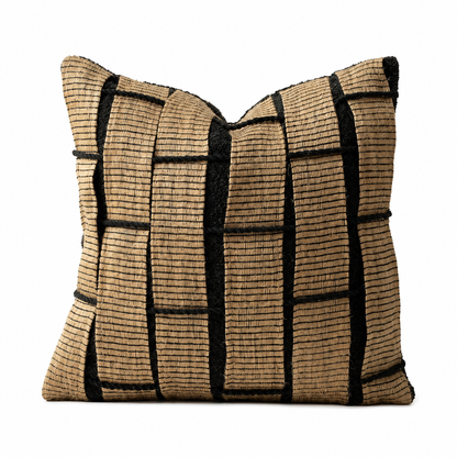 Natural Jute Stripe Cushion Cover