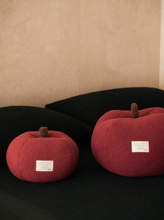Apple Pouf Cushion - Cozy & Playful Home Decor | Small and Large Sizes Available