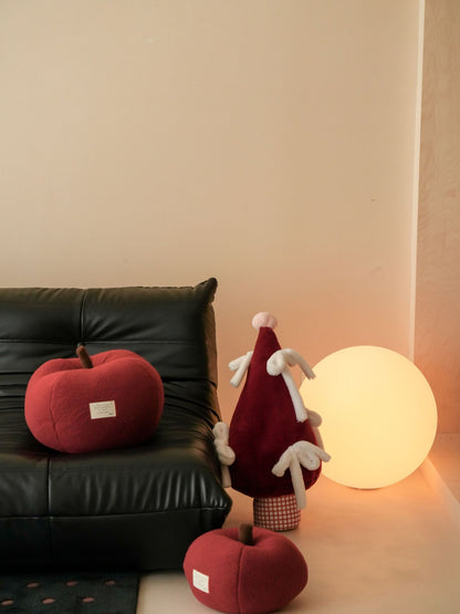 Apple Pouf Cushion - Cozy & Playful Home Decor | Small and Large Sizes Available