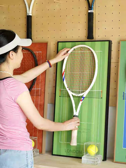 Grand Slam-Inspired Tennis Wall Display