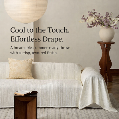 Sleek Cool-Touch Jacquard Couch Throw