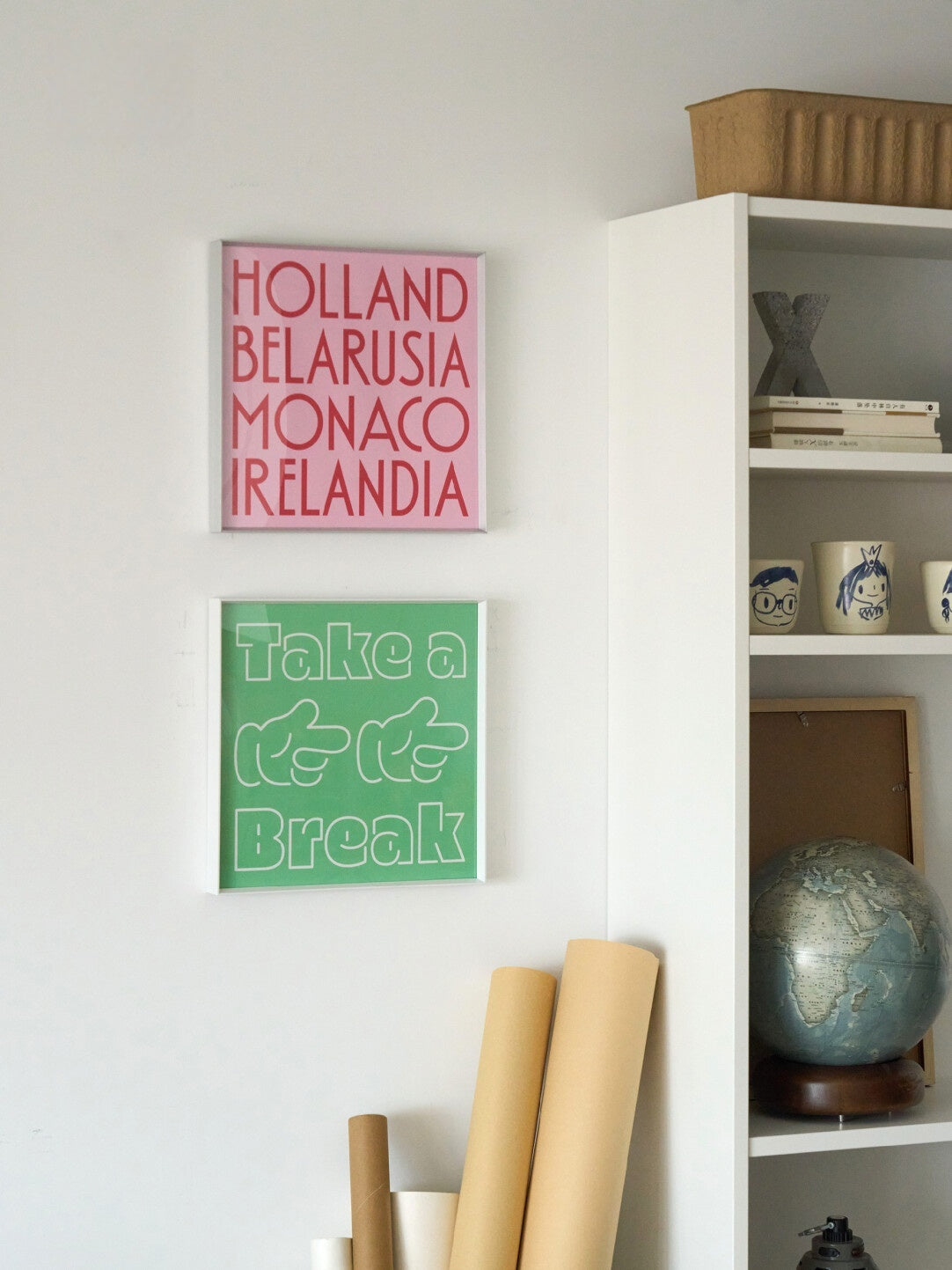 Pink Nations – Framed Typography Print