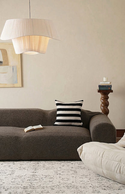 Plush Bouclé Couch Cover – 360° Stretch, Pet-Friendly & Washable