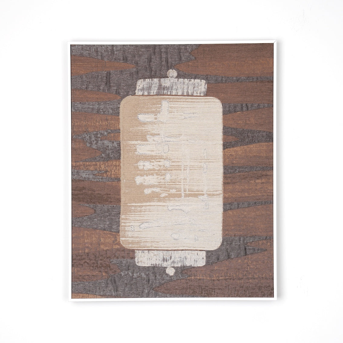Lantern Dark Brown-Fabric Wall art