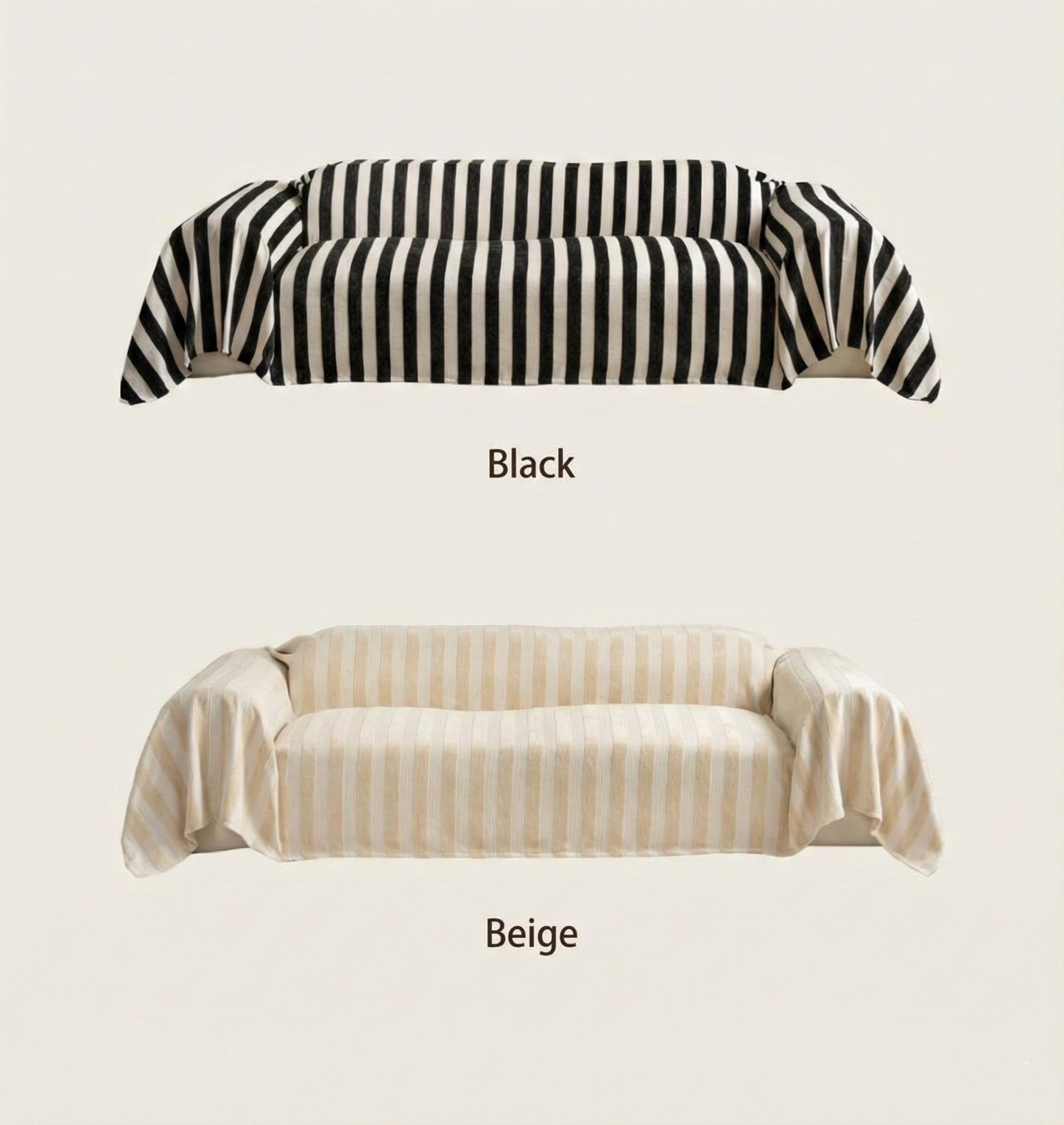 Sleek Chenille Wide-Stripe Couch Throw