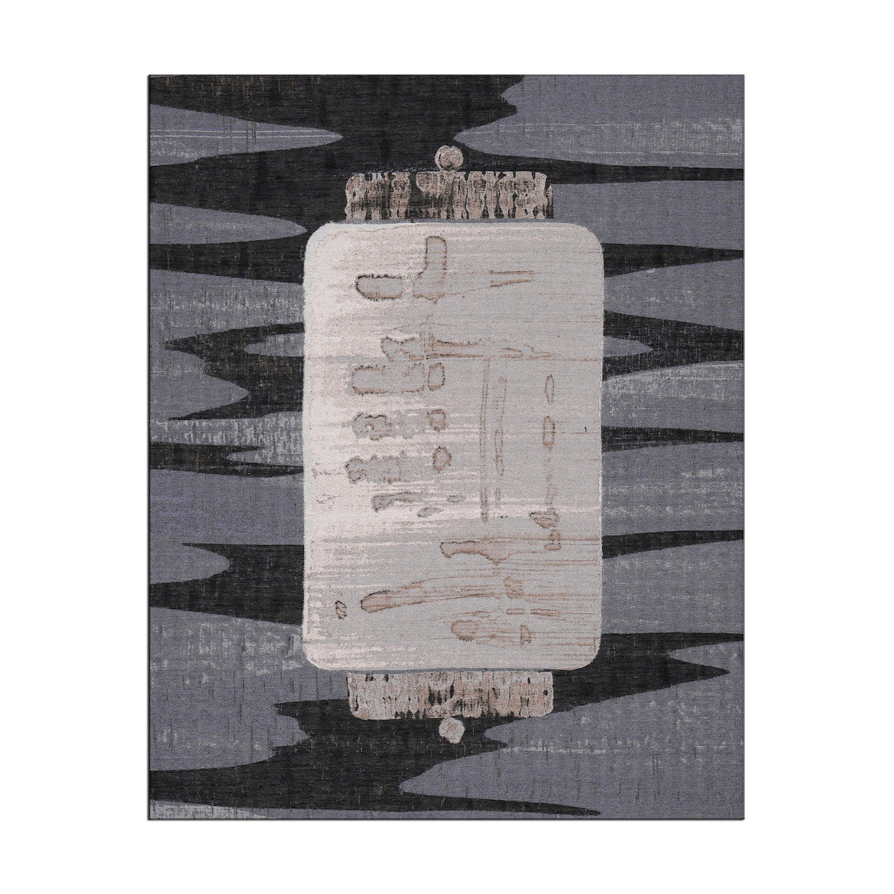 Lantern Dark Blue-Fabric Wall art