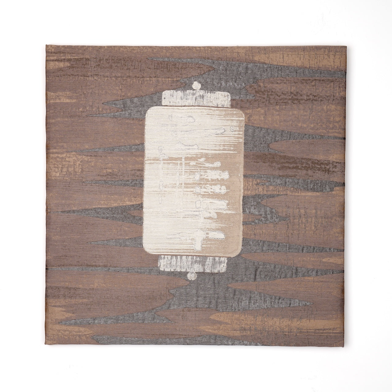 Lantern Dark Brown-Fabric Wall art