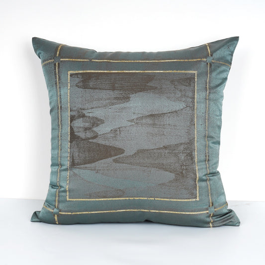 Golden Frame Teal Blue-Cushion
